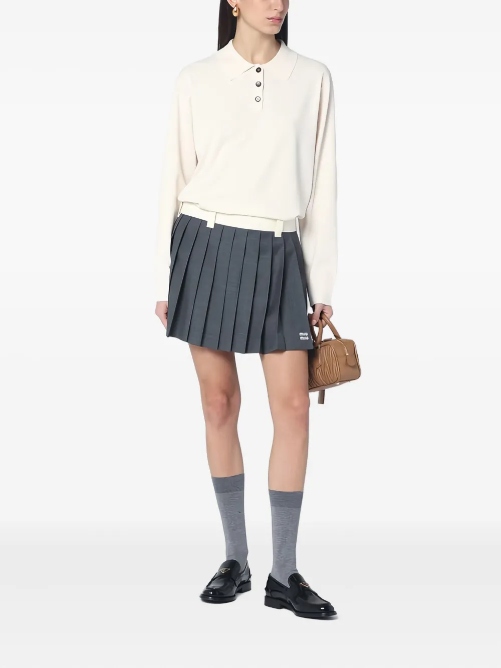 The Garment Poloshirt met lange mouwen - Beige