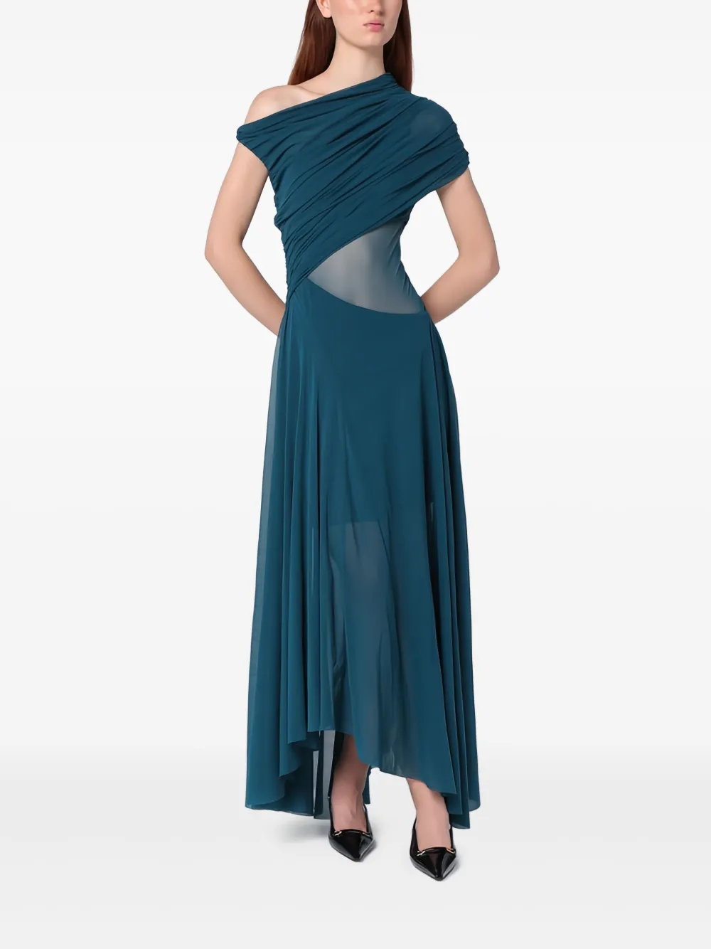 Philosophy Di Lorenzo Serafini Maxi-jurk met ruches - Blauw