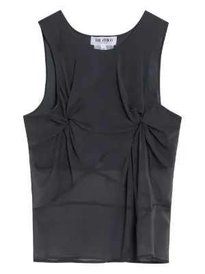VIP【関税送料無料】希少 The Attico Black tank top strass THE ATTICO Tank Top in Black | REVOLVE