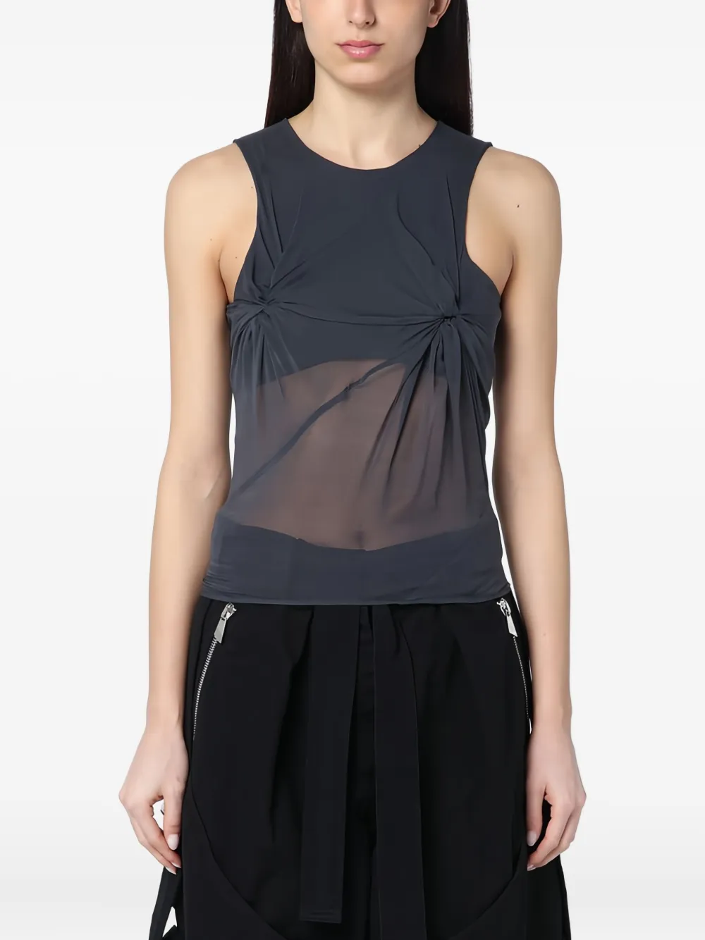 Shop Attico Silk Tank Top