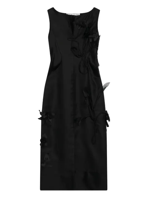 MARK KENLY DOMINO TAN embroidered midi dress