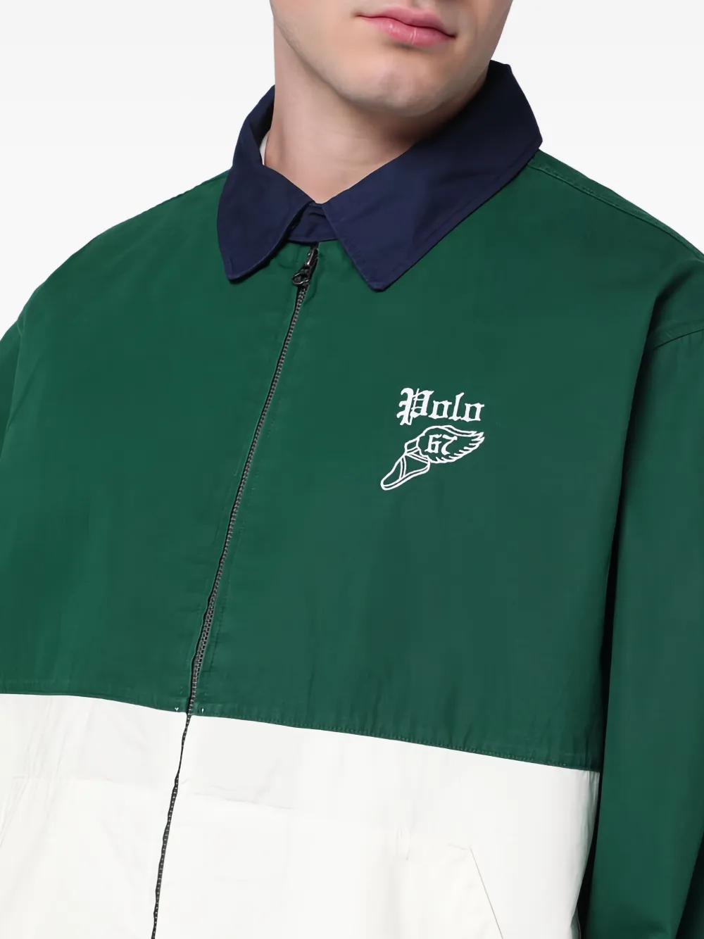 Polo Ralph Lauren The Bayport two-tone embroidered jacket Groen