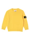 Stone Island Junior crew-neck patch-pocket jumper - Yellow