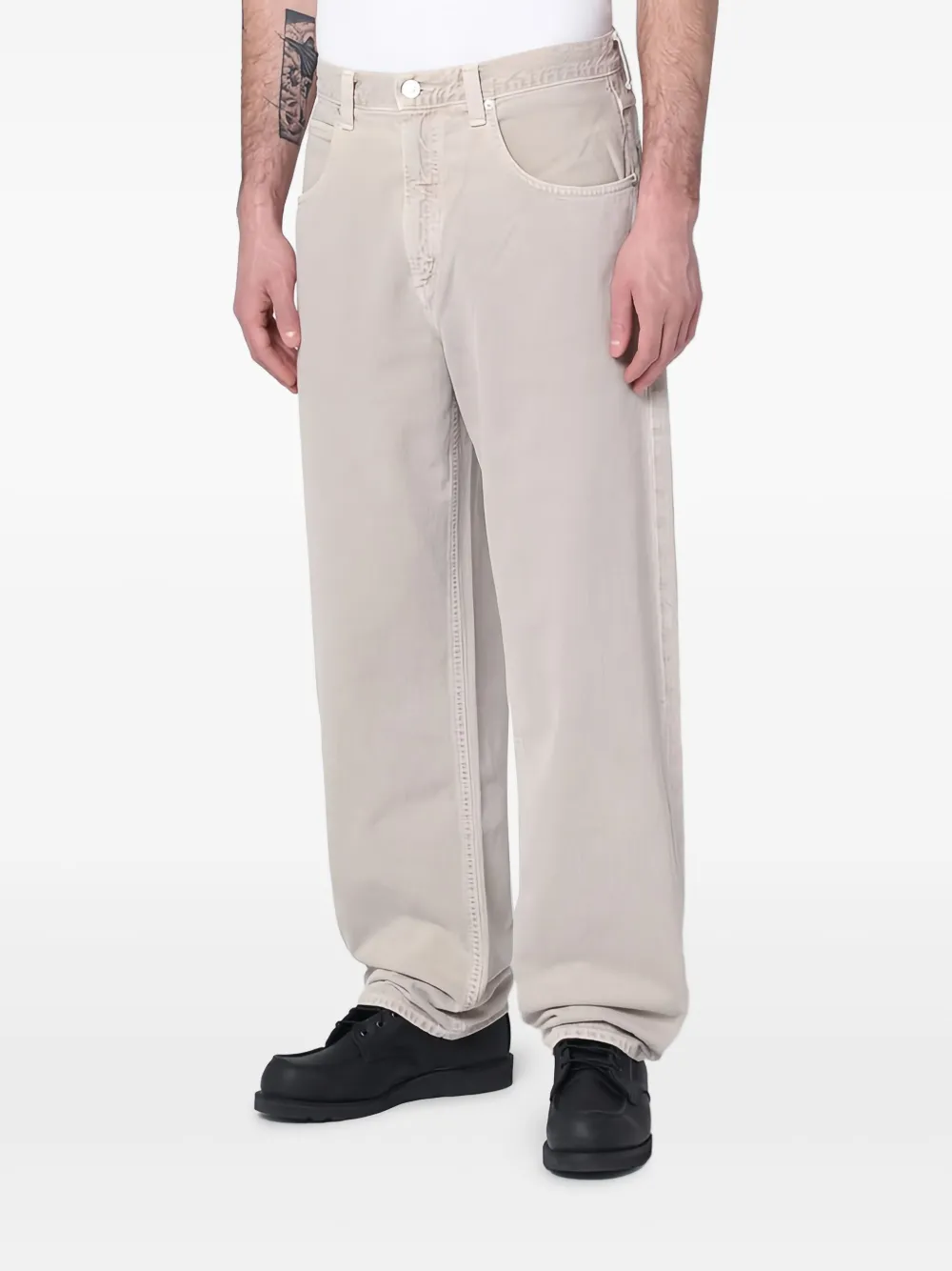 AGOLDE Straight jeans van biologisch katoen Grijs