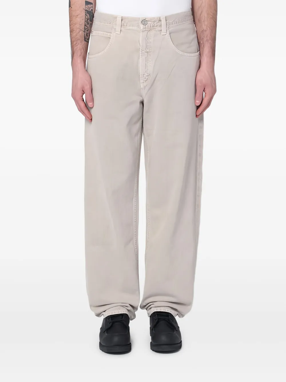 AGOLDE Straight jeans van biologisch katoen Grijs
