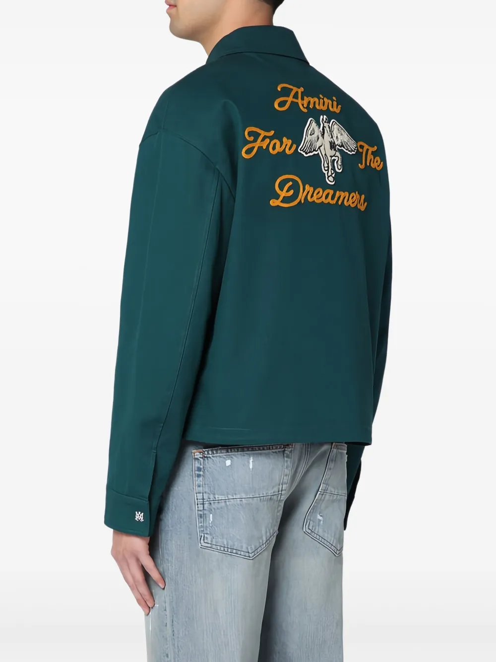 AMIRI Overhemd met geborduurd logo Groen