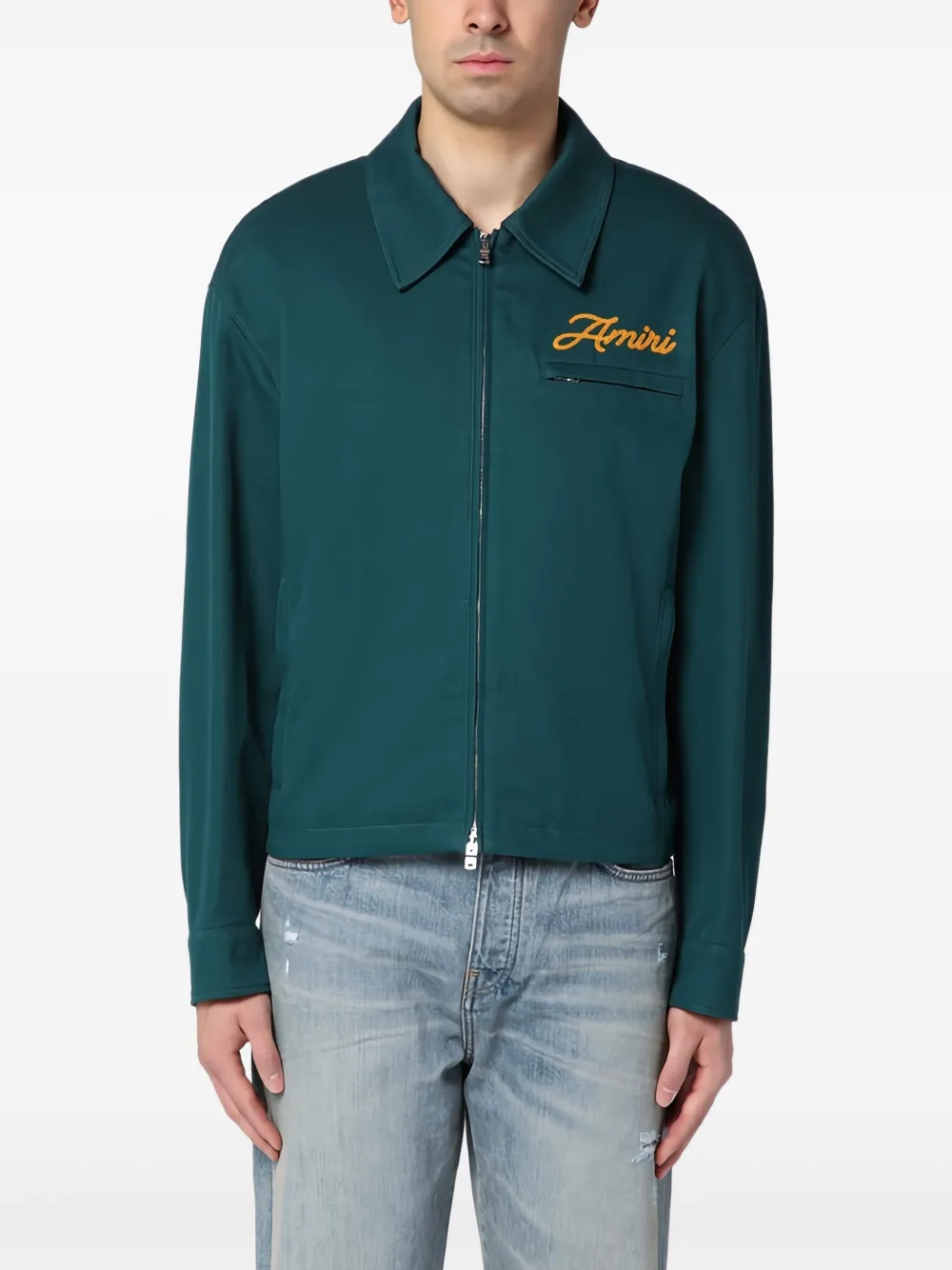 AMIRI Overhemd met geborduurd logo Groen