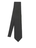 Destin patterned-jacquard tie - Black