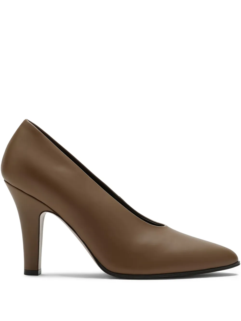 The Row Leren pumps Bruin