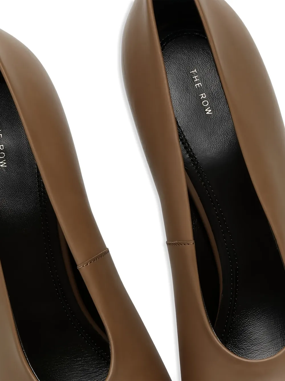 The Row 90mm leather pumps Brown