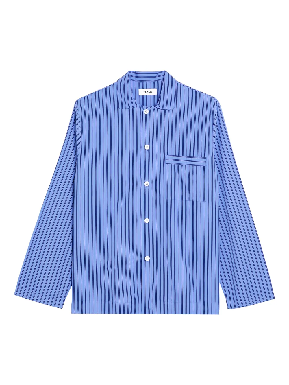 TEKLA striped pyjama top | Blue | Image 1