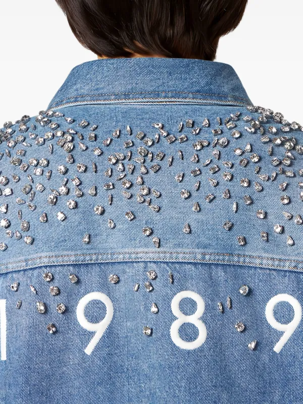1989 STUDIO crystal-embellished Denim Jacket | Blue | FARFETCH