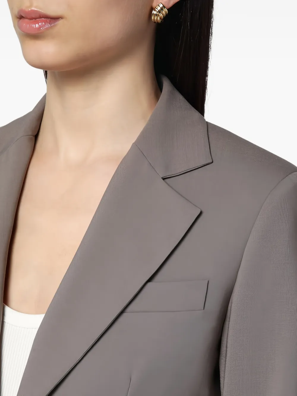 Erika Cavallini Blazer met enkele rij knopen Beige