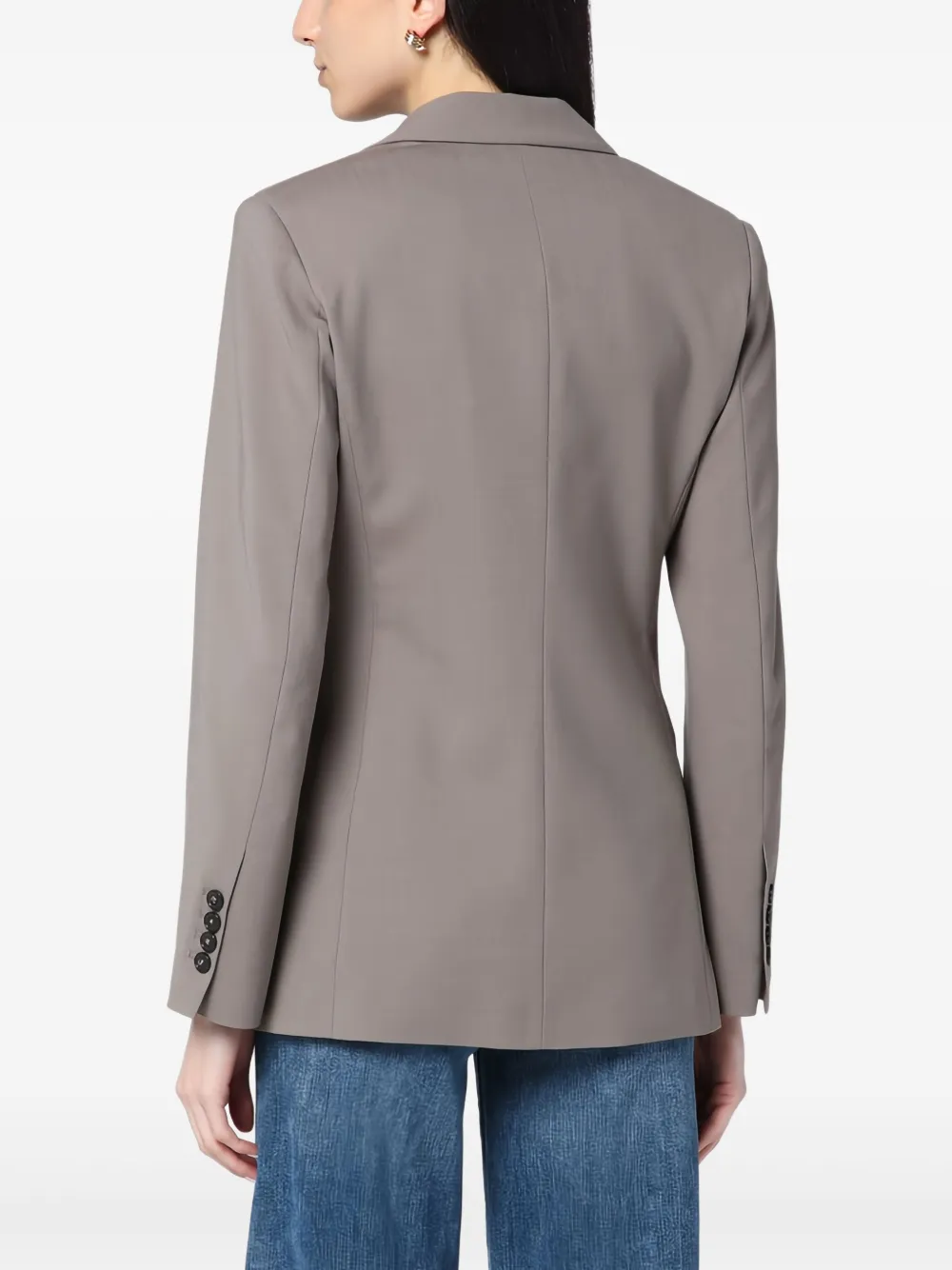 Erika Cavallini Blazer met enkele rij knopen Beige