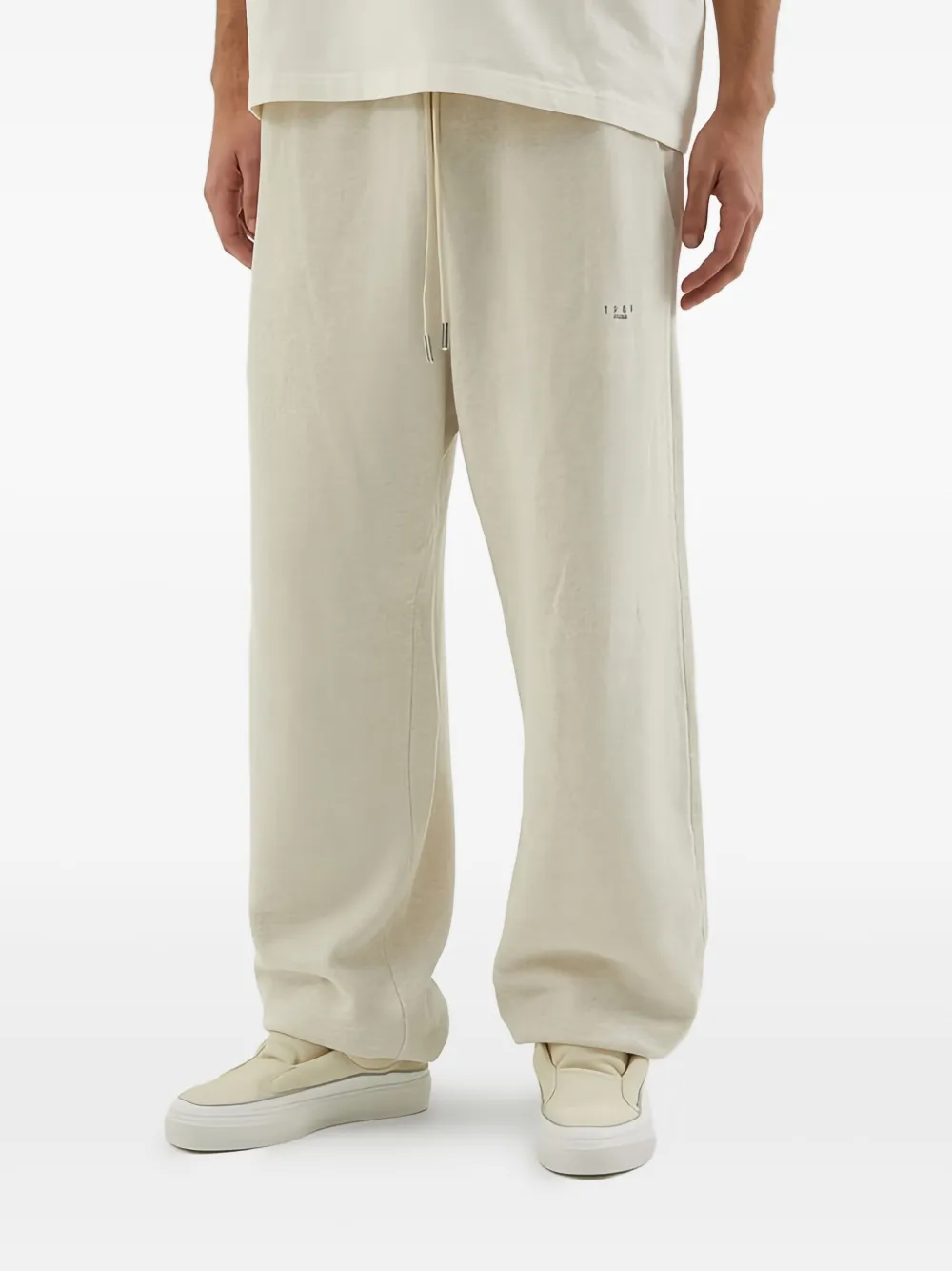 1989 STUDIO Katoenen trainingsbroek Beige