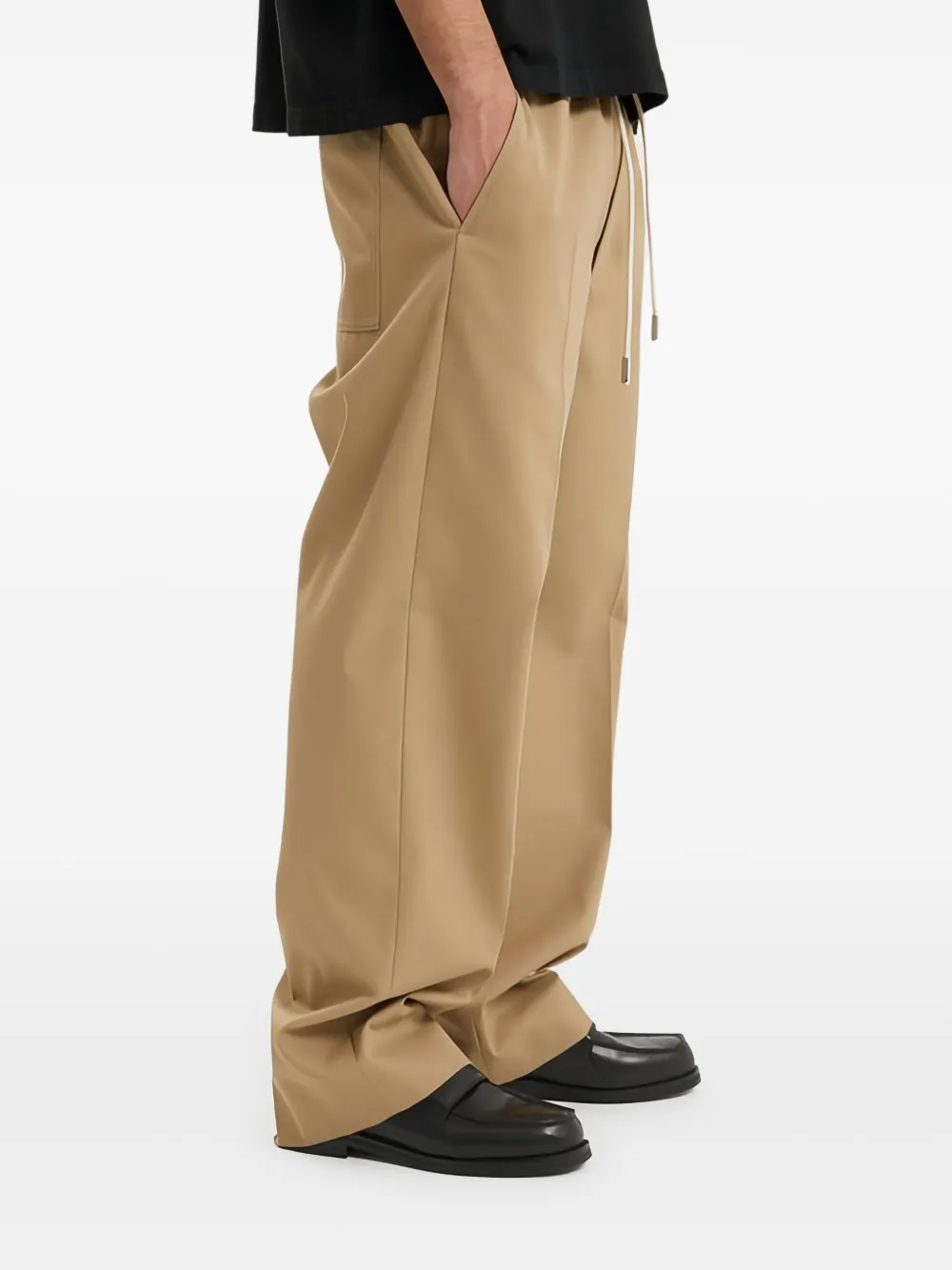 1989 STUDIO Broek met trekkoordtaille Beige