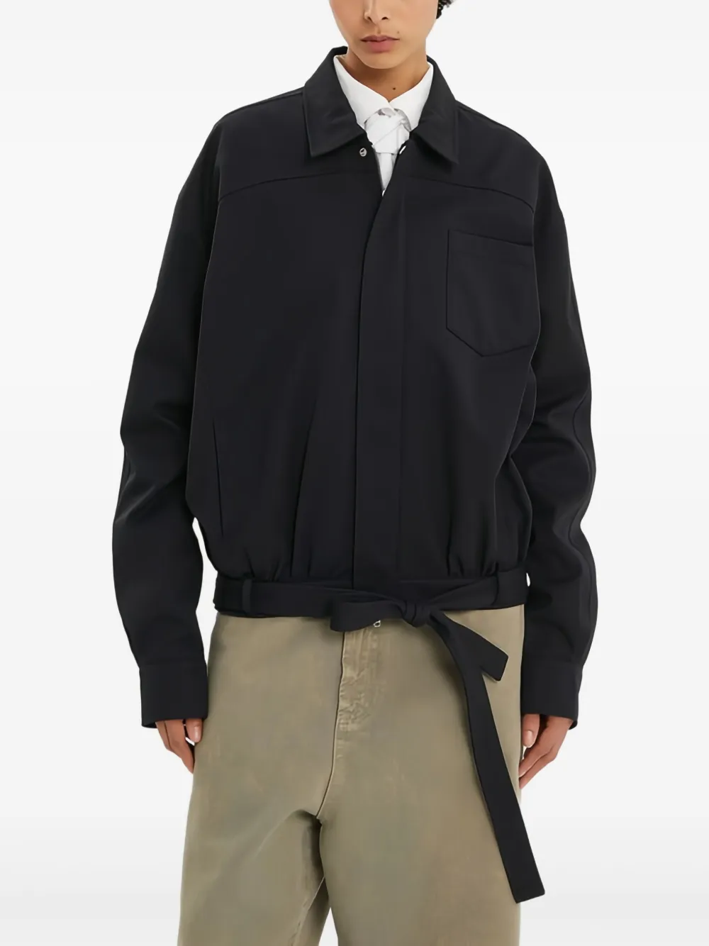 1989 STUDIO Bomberjack met rits Blauw