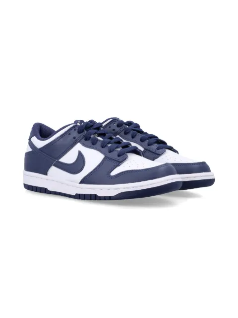 Nike Kids Dunk Low "White/Midnight Navy" sneakers