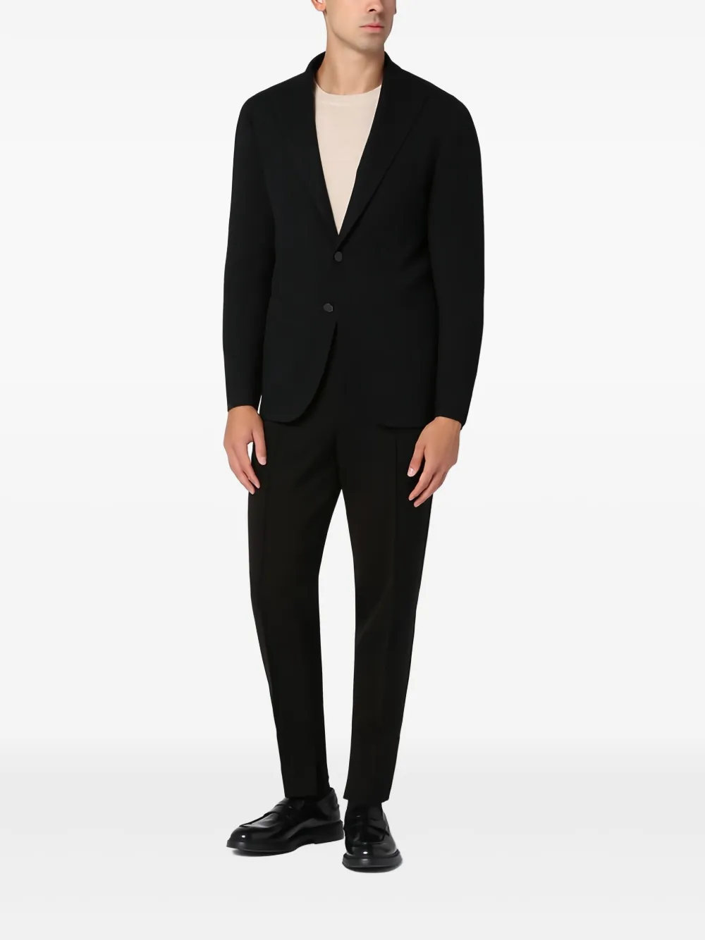 Tagliatore Wool Single Breasted Jacket In Black