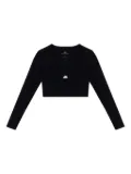 Balenciaga logo cropped top - Black