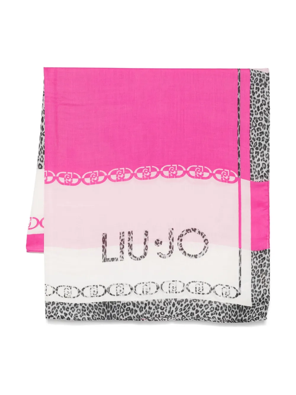 Liu •jo Printed Scarf In Pink