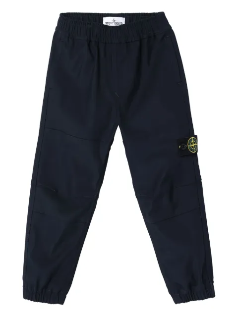 Stone Island Junior pantalones con bajos elásticos