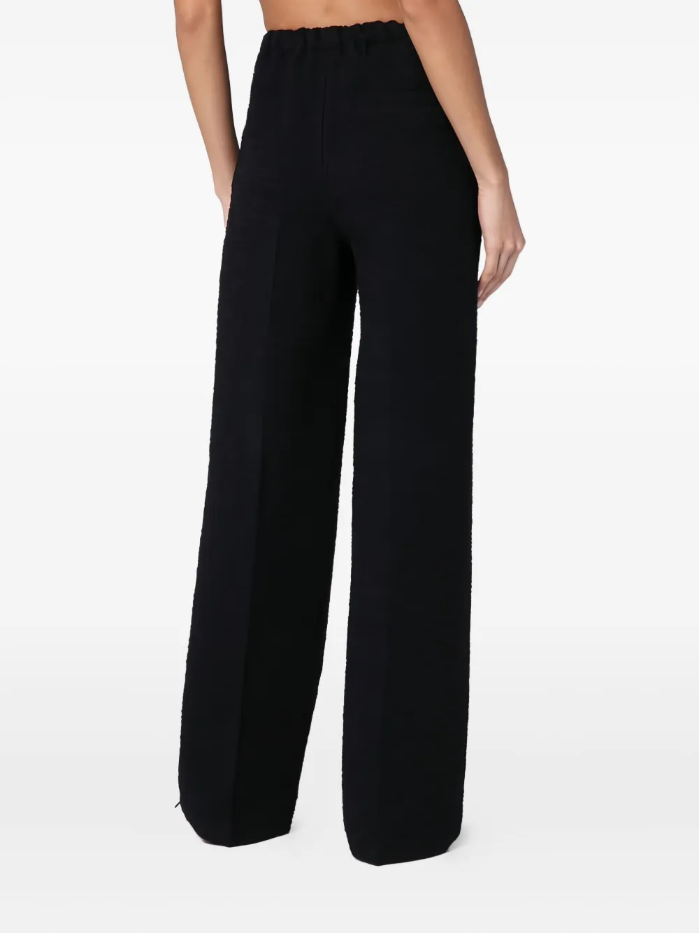 LouLou de Saison Broek met textuur en zijzak Zwart