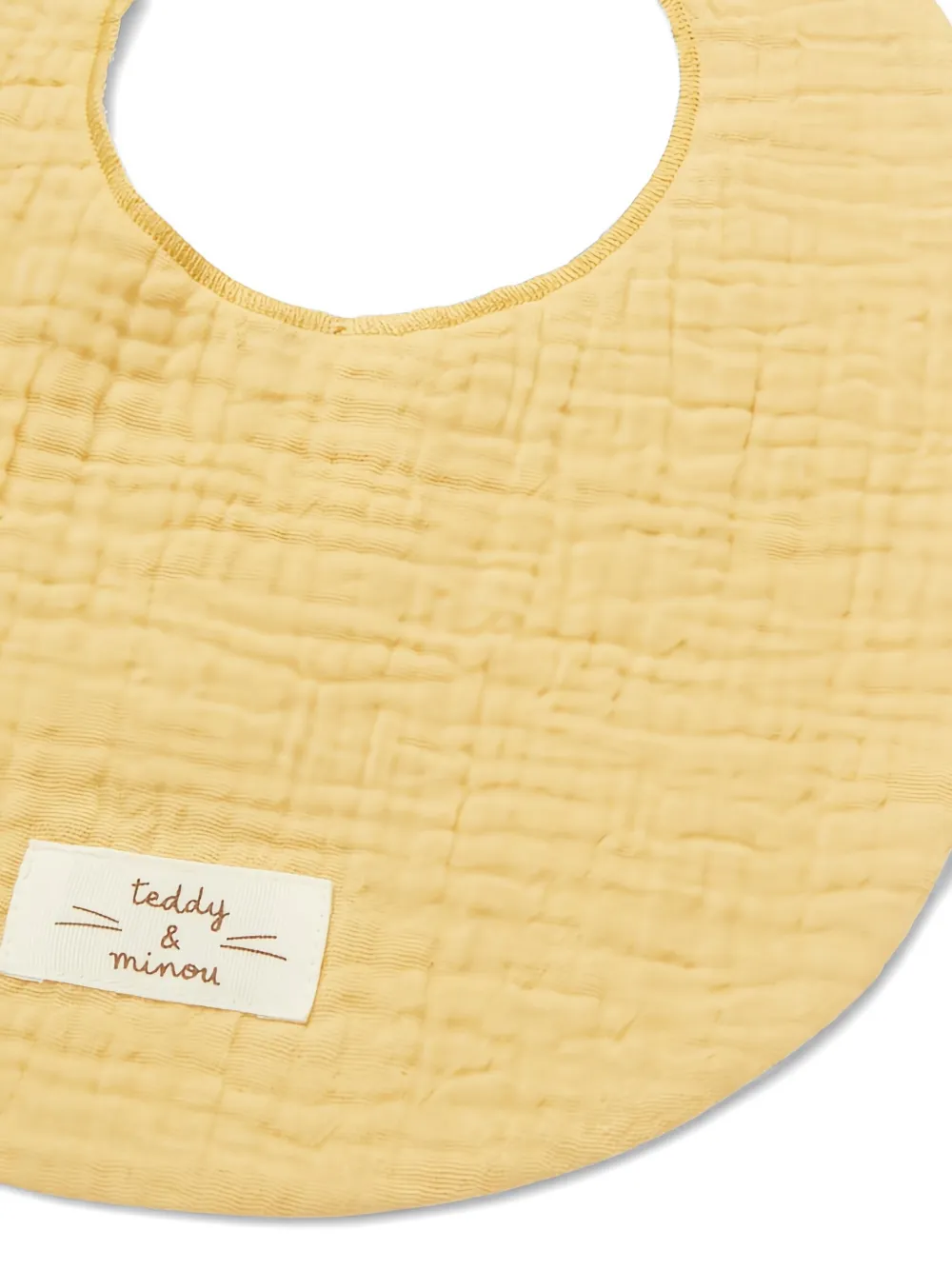 TEDDY & MINOU Slabbetje met logopatch Geel