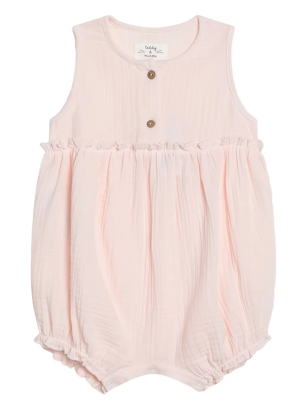TEDDY & MINOU ruffled button shorties | Pink | Image 1