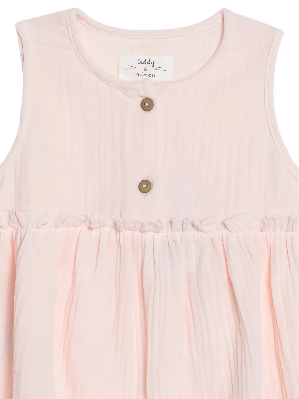 TEDDY & MINOU Babypakje met ruches en knopen Roze