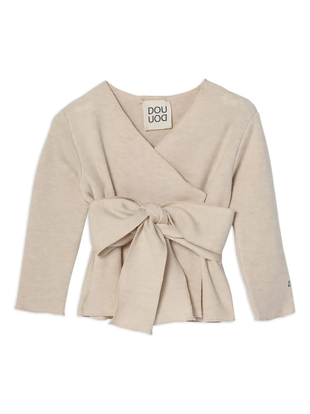 Douuod Kids Vest met wikkelstrik Beige