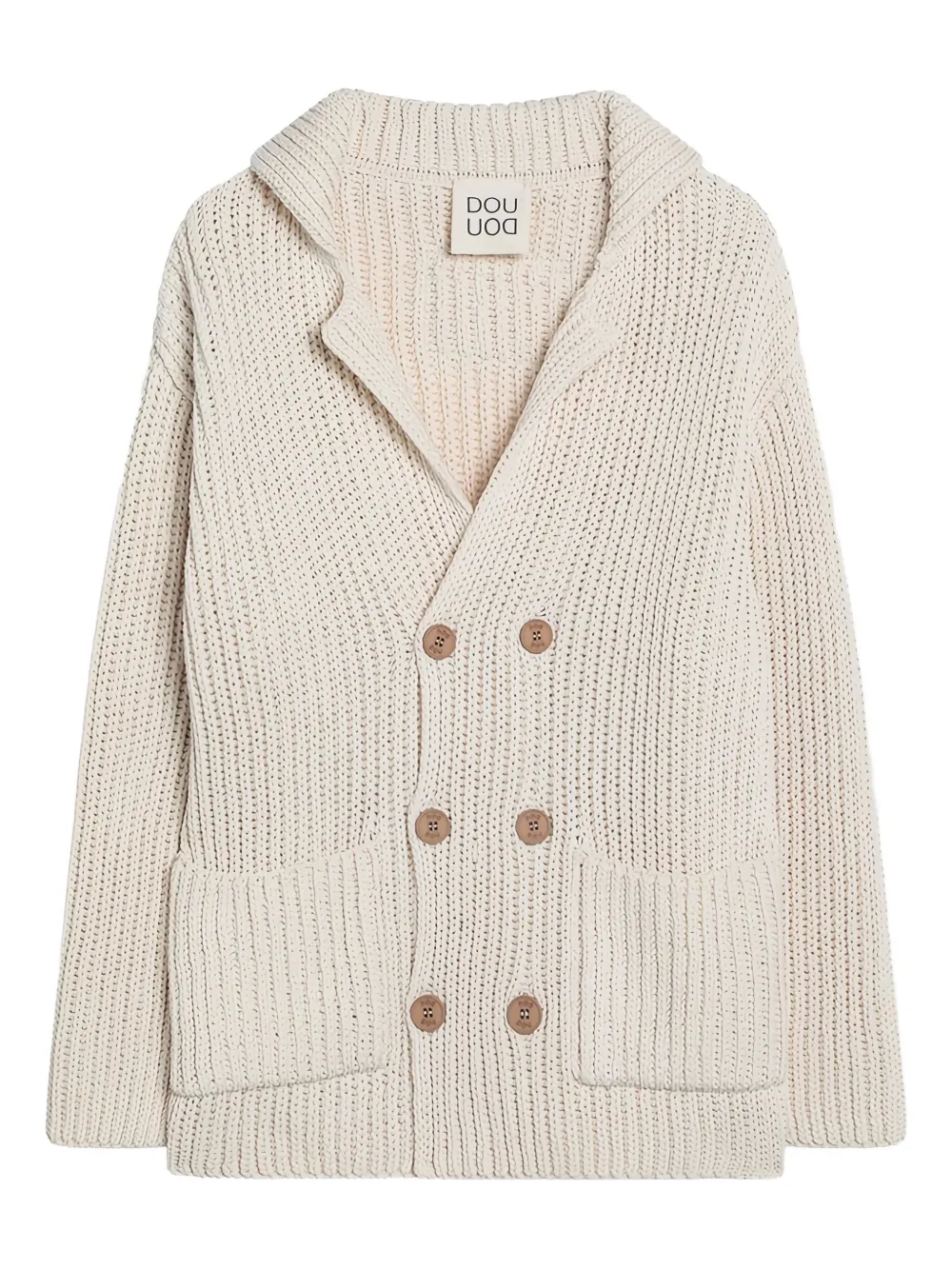 Douuod Kids Ribgebreid vest Beige