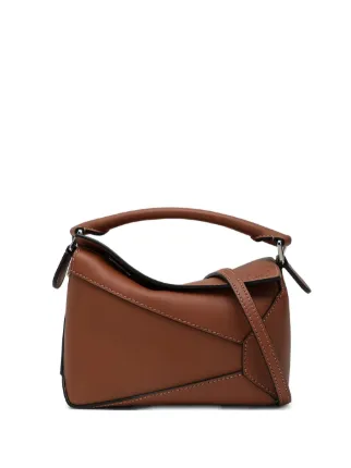 LOEWE Bolsa Tote Puzzle Edge Mini | Marrom | FARFETCH BR