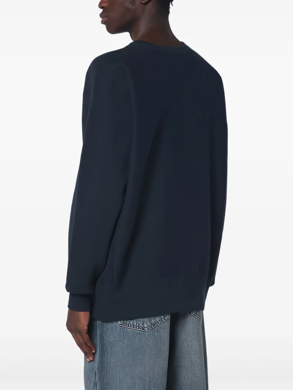 Champion Navy Blue Sweatshirt True To Archive Reverse Weave In Multi