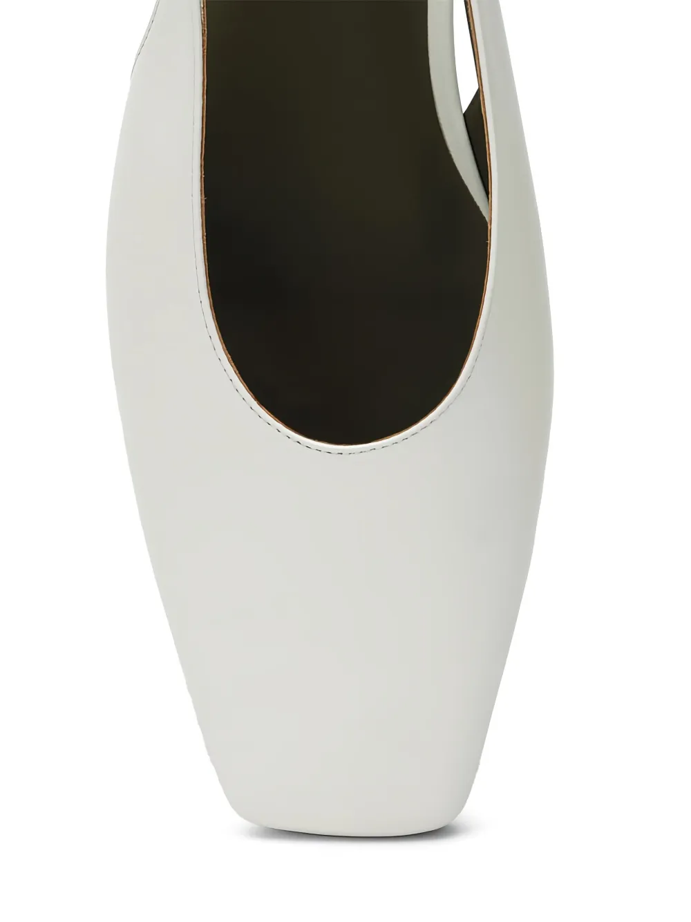 MARIA LUCA chain-embellished slingback pumps White