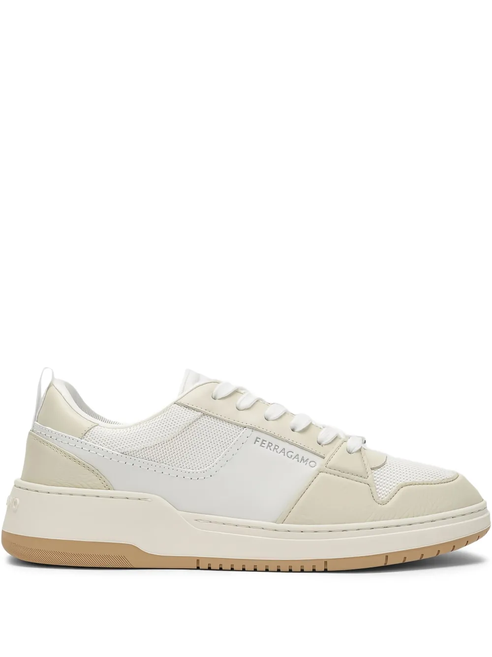 Ferragamo leather-panelled sneakers White