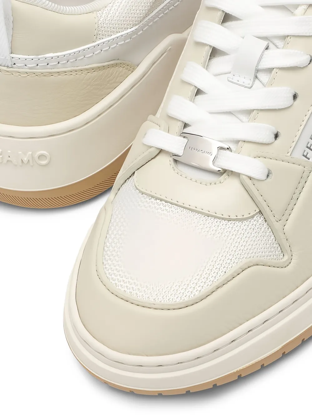 Ferragamo leather-panelled sneakers White