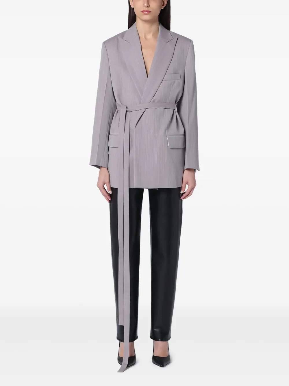 Victoria Beckham ウール ジャケット - グレー Victoria Beckham ウール ジャケット - グレー
