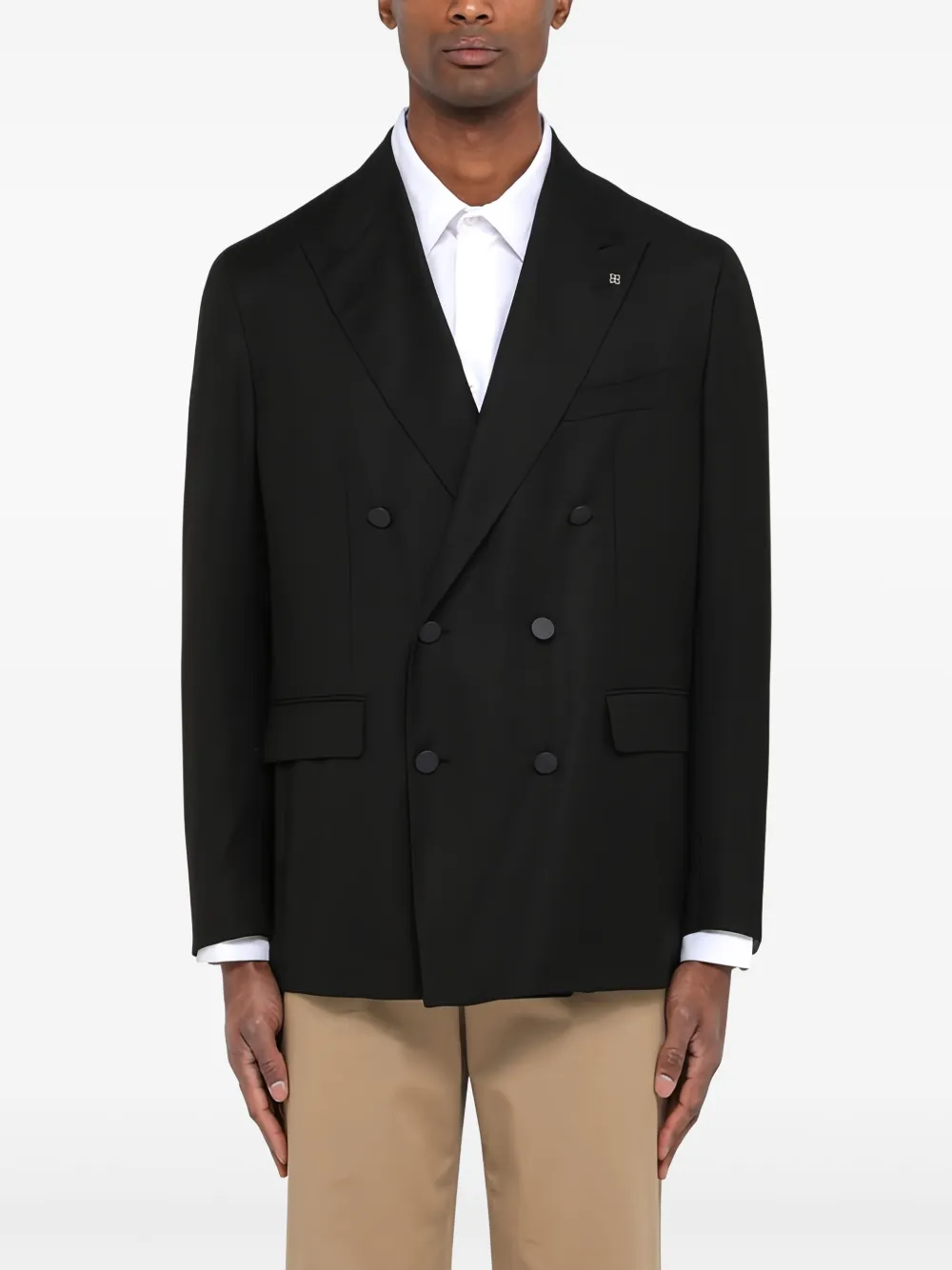 Tagliatore Blazer van scheerwol Zwart