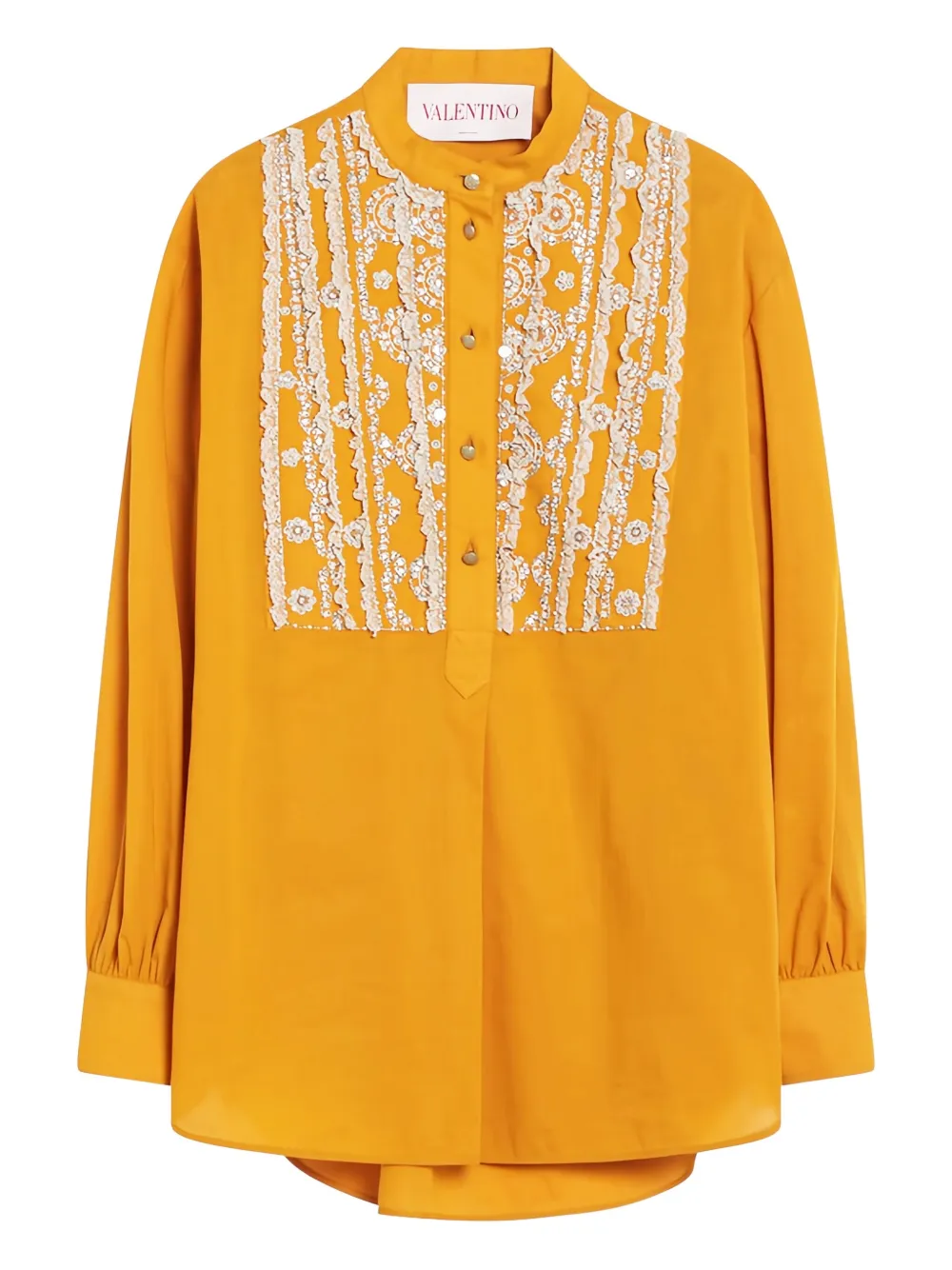 Valentino Garavani Blouse verfraaid met kant Geel