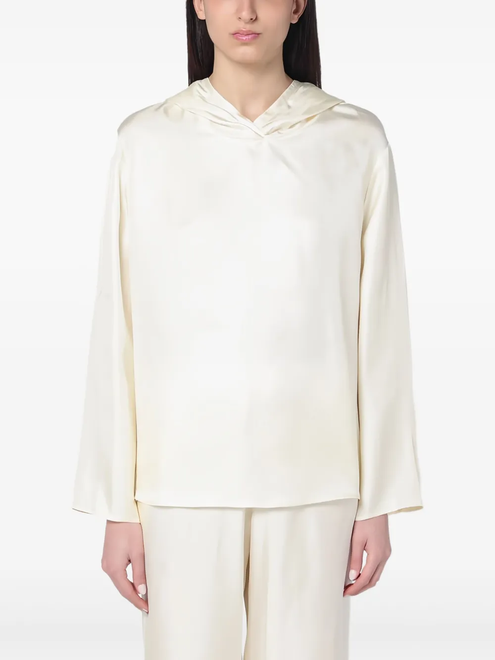 LouLou de Saison Zijden hoodie Wit