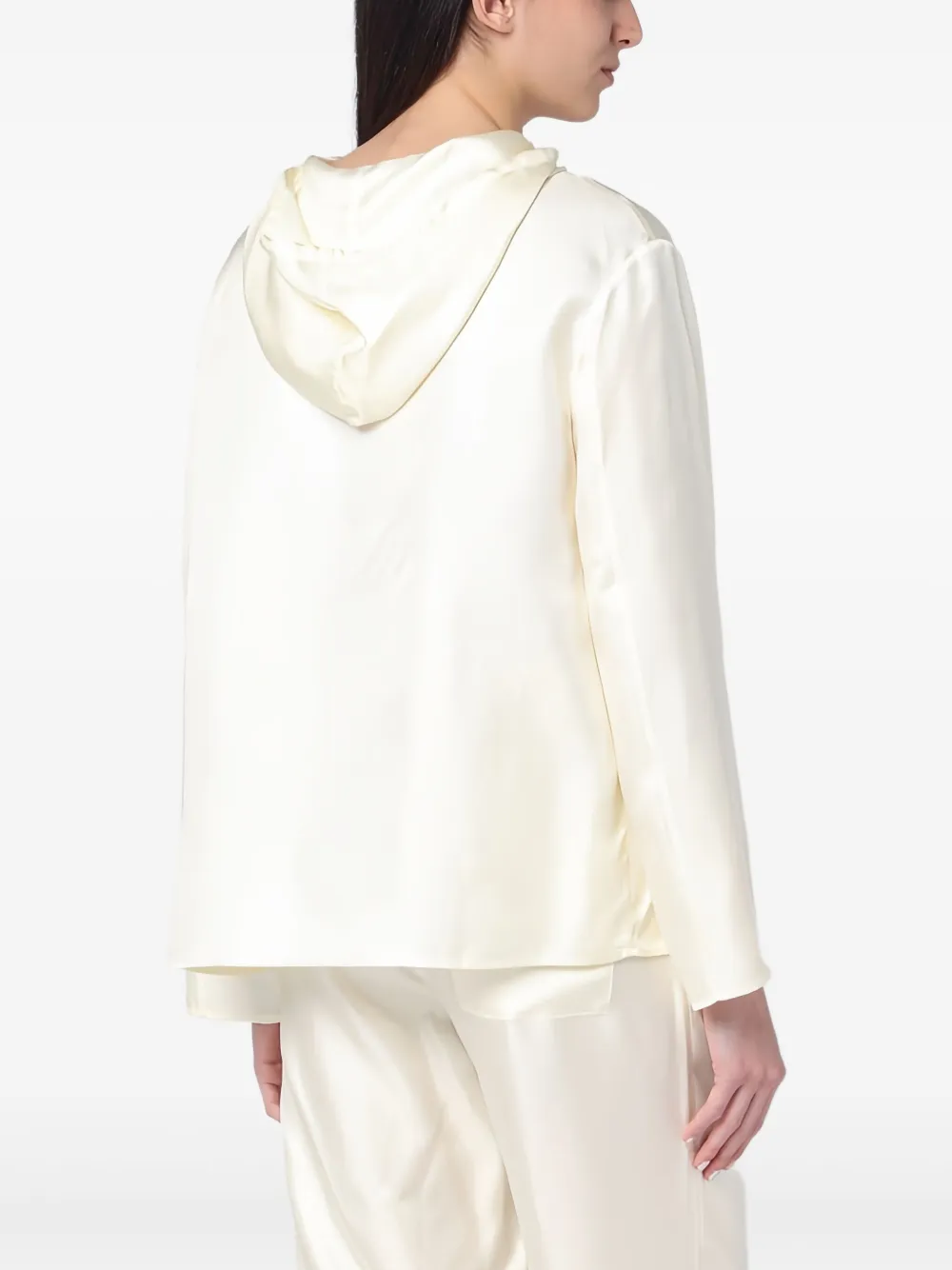 LouLou de Saison Zijden hoodie Wit