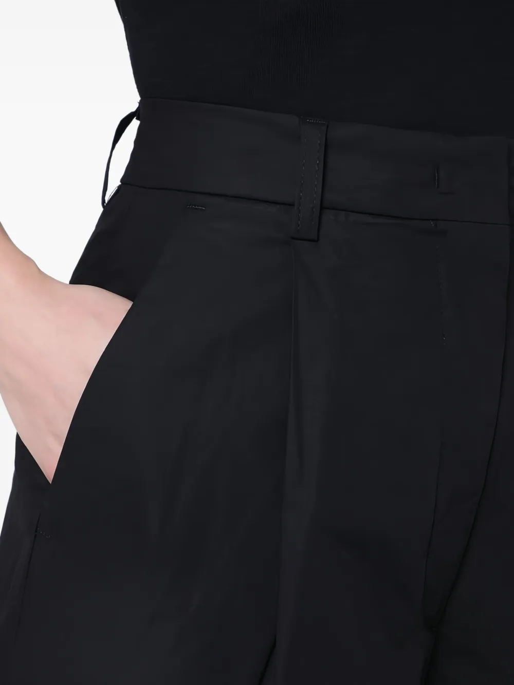 THELATEST High waist broeken Zwart