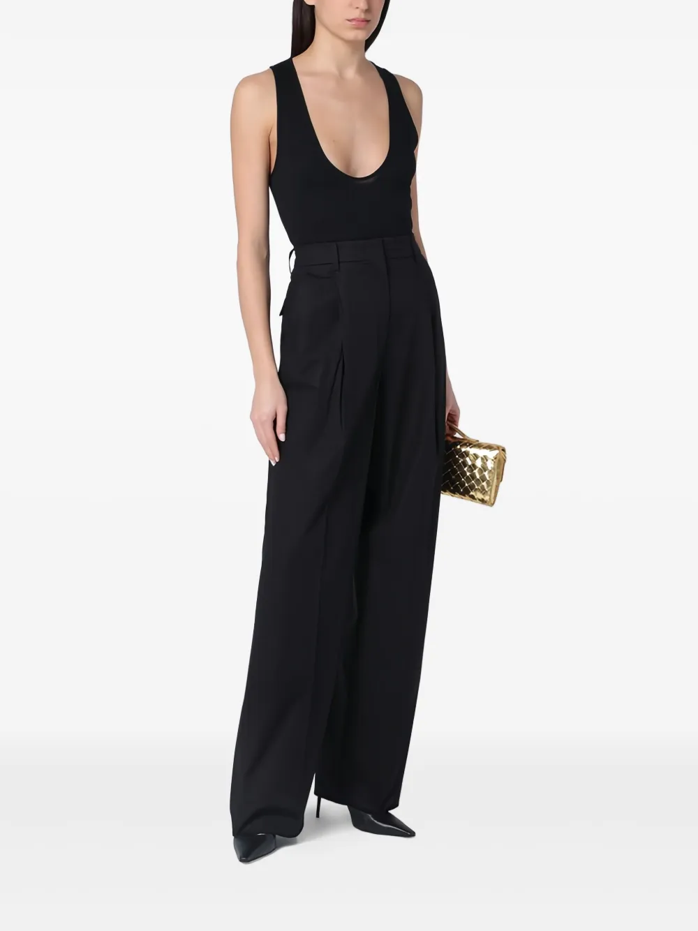 THELATEST High waist broeken - Zwart