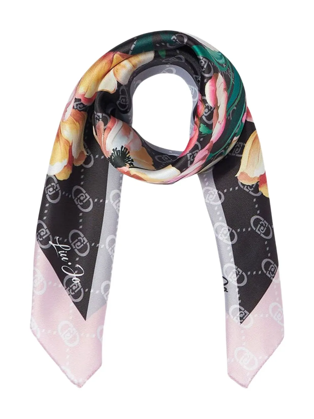 Liu •jo Floral-pattern Scarf In Pink