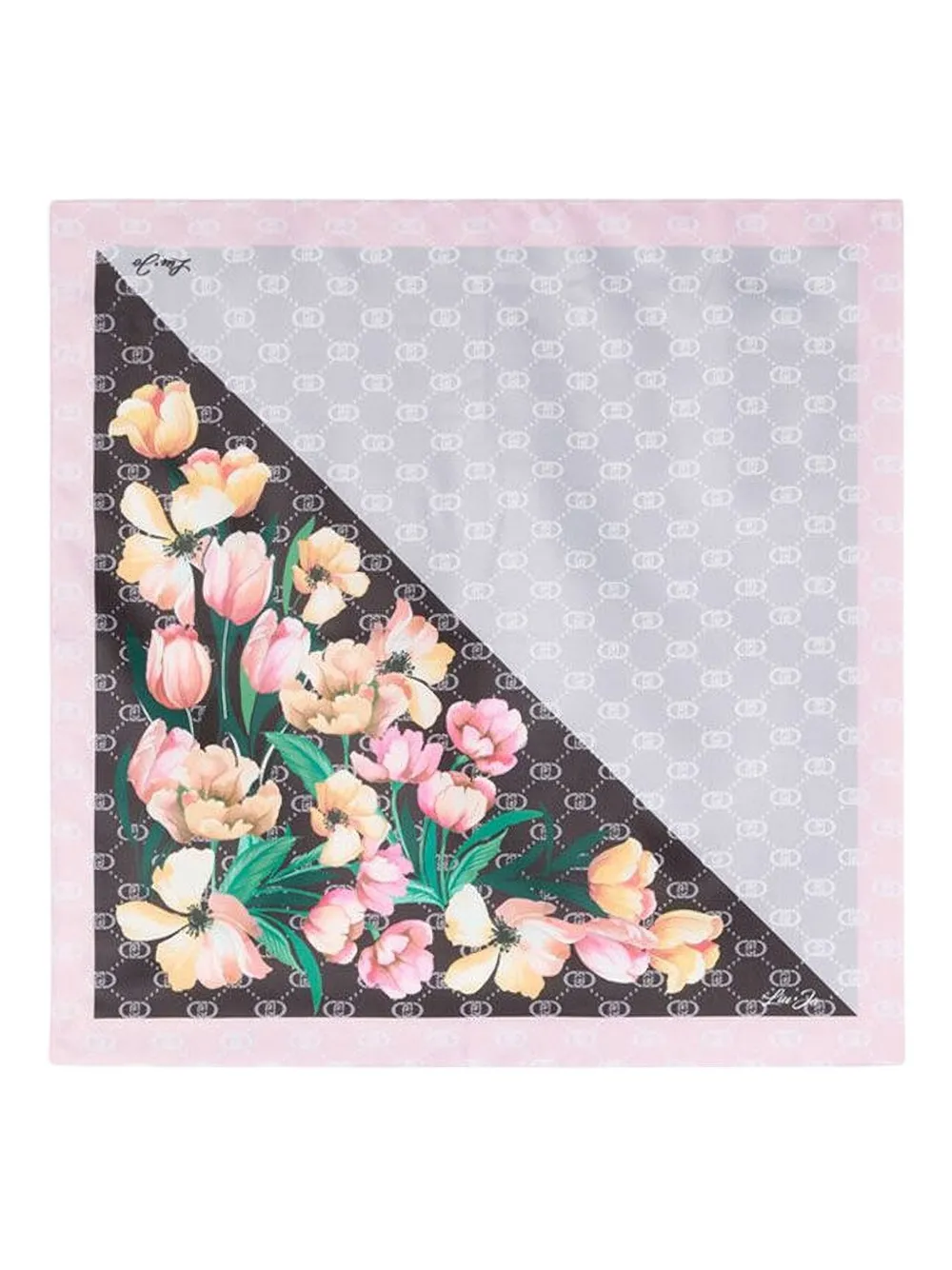 Liu •jo Floral-pattern Scarf In Pink