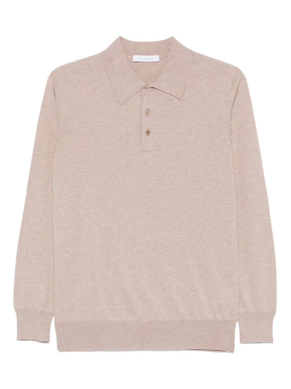 Cruciani fine-ribbed polo shirt | Neutrals | Image 1