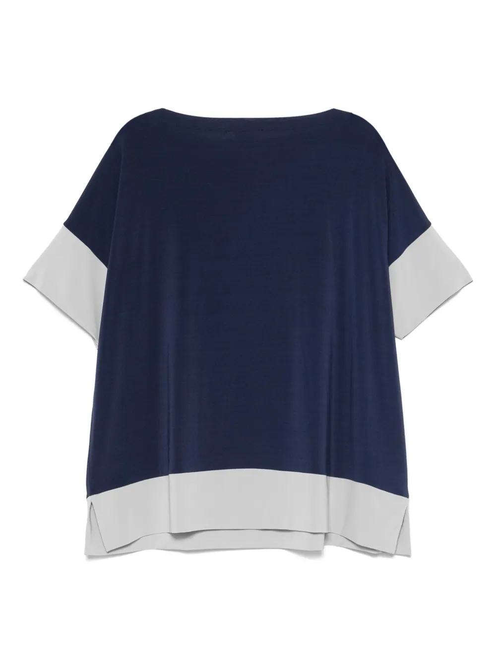 Le Tricot Perugia two-tone T-shirt Blauw