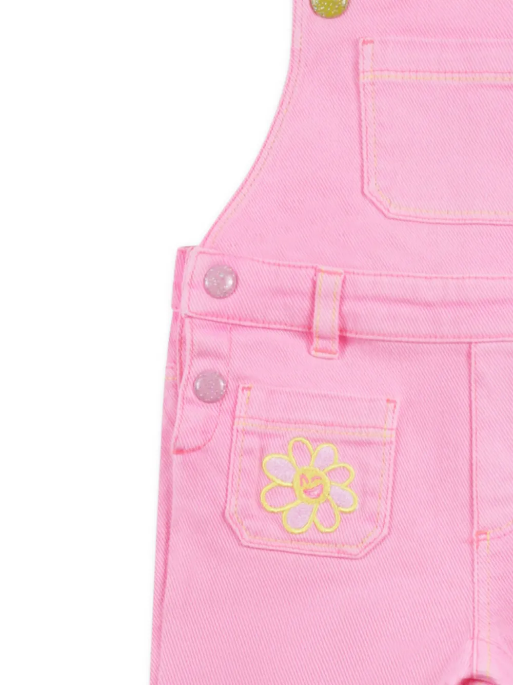 BILLIEBLUSH FLOWER-EMBROIDERED DUNGAREES