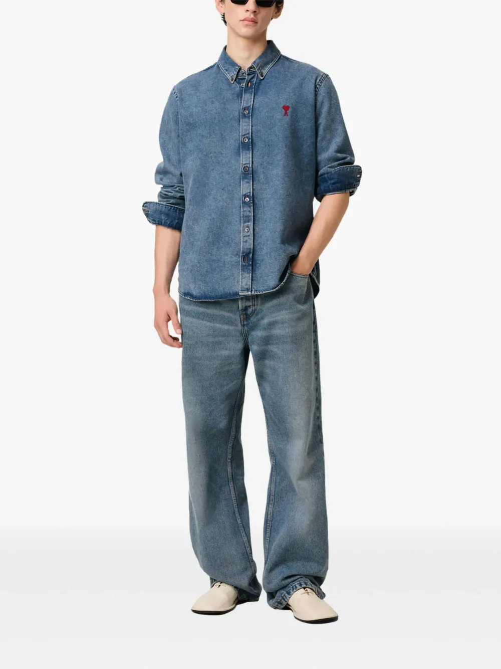 AMI Paris Ami de Coeur buttoned shirt | Women | Image 2